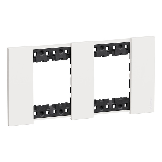 BTicino 2x2P 71mm Living Now plate — KA4802M2KW