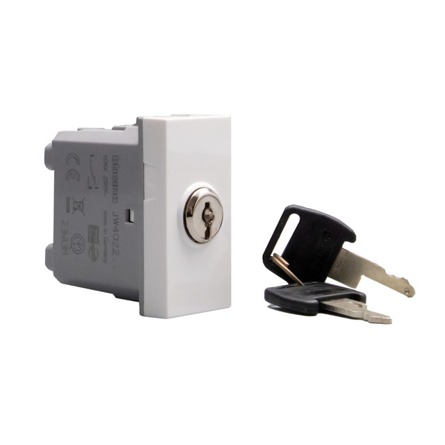 BTicino Switches with key. 2-way switch 10 AX - 250 Va.c. — JW4022