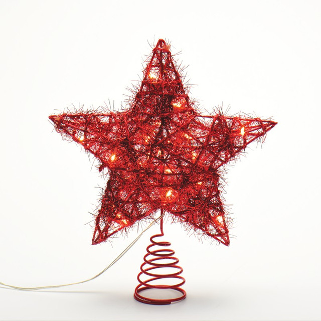 ACA Lighting "RED CONVEX STAR" 20 MINI WW LED LIGHTS BAT 3ΧΑΑ,IP20 23x5x20cm — X11201123