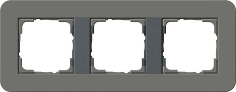 Gira E3 cover frame dark grey soft touch with anthracite carrier frame dark grey Soft Touch with anthracite carrier frame — 0213423