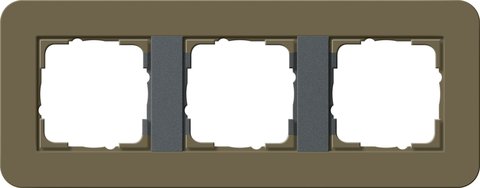 Gira E3 cover frame umber soft touch with anthracite carrier frame umber Soft Touch with anthracite carrier frame — 0213426