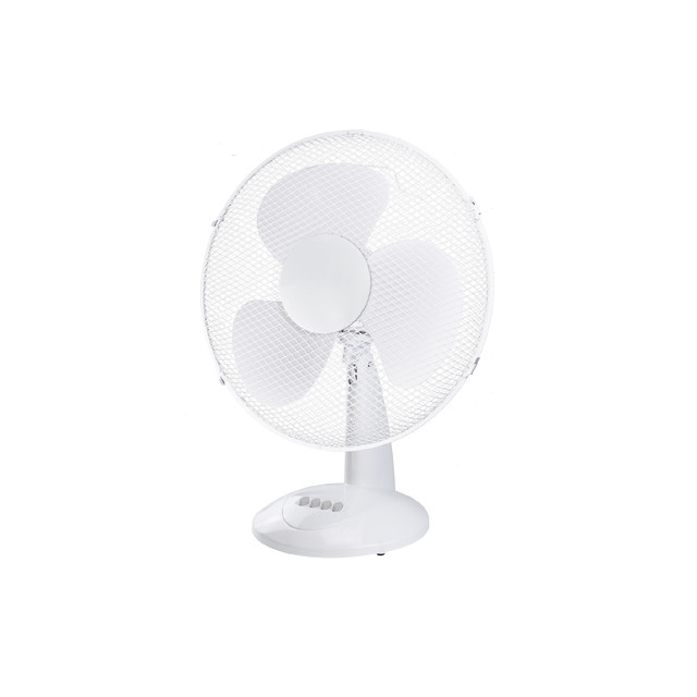 ACA Lighting TABLE ROUNDED FAN, WHITE WITH 3 WHITE BLADES, DIAM40, AC 45W — FANTPWH30