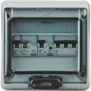 BTicino IDROBOARD resin wall-mounting switchboard IP65 for 8 modules — F107N8D
