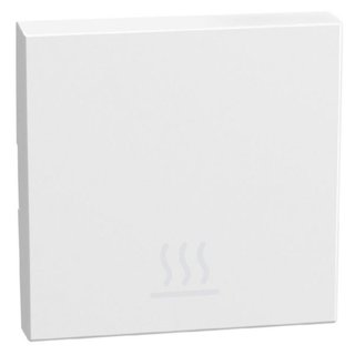 BTicino lightable key cover with heater symbol, 2 modules white, rocker — YW4915PM2