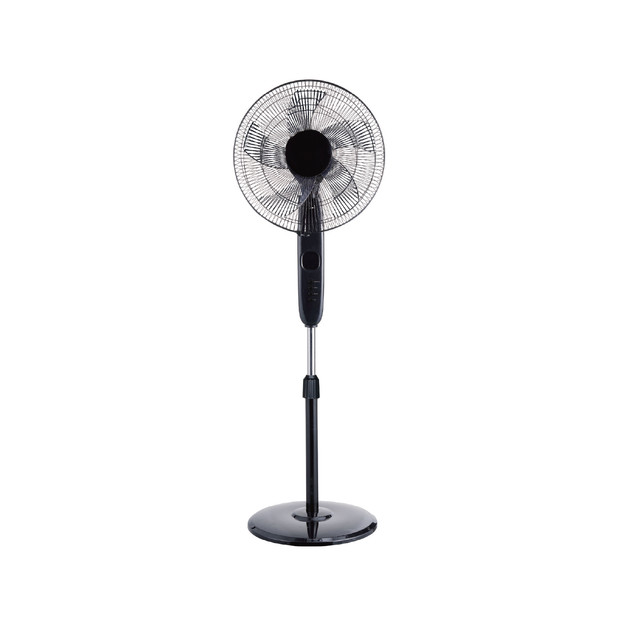 ACA Lighting STAND FAN, BLACK WITH 5 TRANSPARENT BLADES, REMOTE CONTROL, TIMER, DIAM45, AC 55W — FANSFPB10R