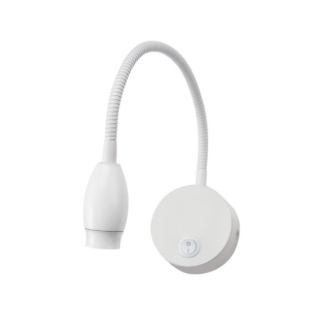 ACA Lighting NETTO SPOT/WALL SPIRAL POWER LED CLIP LAMP 3W SWAN — SF126BLED330