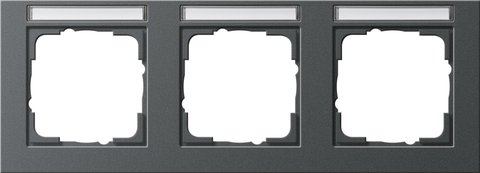 Gira E2 cover frame with inscription space anthracite anthracite — 109323