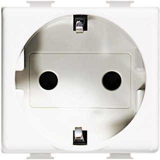 BTicino Socket 2P+T 16 A 250 Vac- german standard - antibacterial — AM5440V2AB