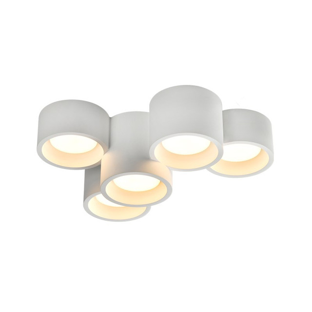 ACA Lighting GYPSUM 5 ROUNDS CEILING LIGHT NATURAL 370*240*150 GENI 5*GX53 — G96015
