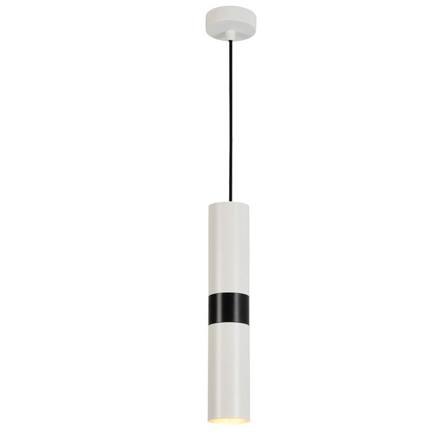 ACA Lighting PENDANT LIGHTING 1XGU10 WHITE METALLIC D8XH120CM DA VINCI — HM851P6WH