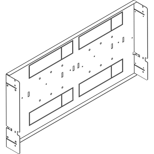 BTicino Fixing plate for 2 M630-1600ES fixed version vertical with rear terminals — 9781TP/2TS