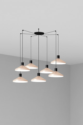 Faro Barcelona KOMBO 400 7L Beige pendant lamp — manufacturer representative image