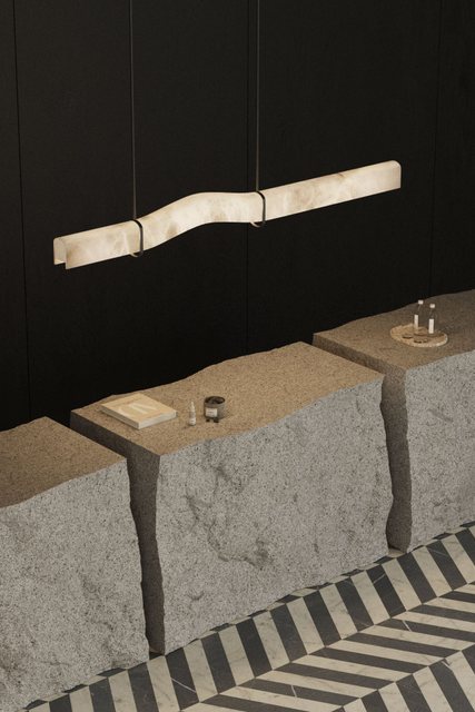 United Alabaster SIGNATURE — alabaster pendant luminaire