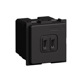 BTicino USB charger with 2 type C ports - 20W — K4292CC