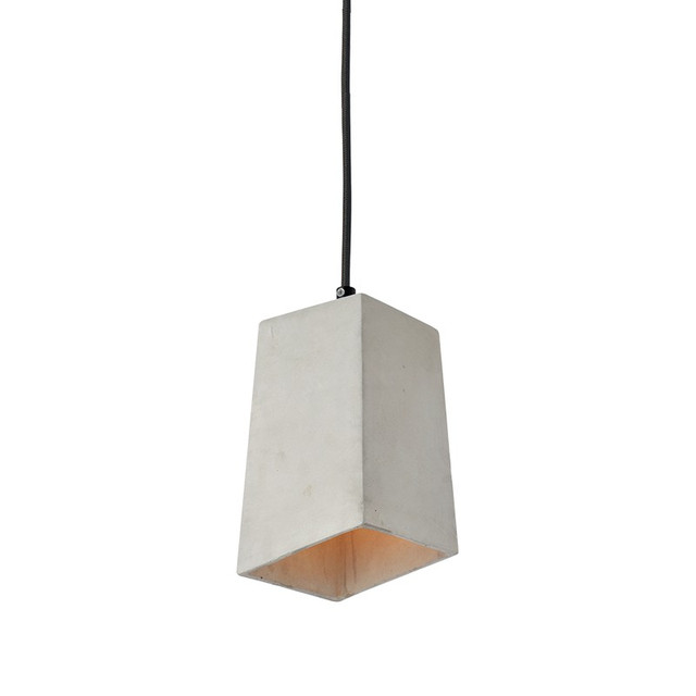 ACA Lighting PENDANT 1XE27 CEMENT ASSYMETRIC 15,5Χ15,5ΧΗ120CM ELTON — V35352