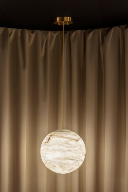 United Alabaster MOON SINGLE — alabaster pendant luminaire