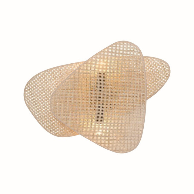 ACA Lighting WALL MOUNTED LIGHTING 2ΧΕ14 SKYROS MATTING RATTAN 50X35X13CM — TF20852WN