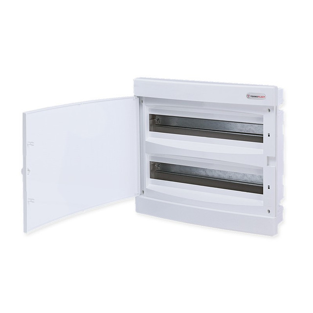 ACA Lighting FLUSH MOUNTING 36 MODULES 2 ROWS WHITE DOOR — 282U2X18CW