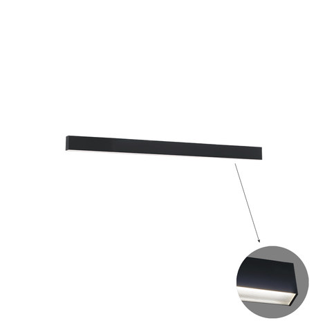 Viokef Linear Ceiling L1140 3000K Black Microprismatic Ciba — manufacturer representative image