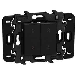 BTicino Wireless 4 scenarios control. No battery - 2 modules - dark — YD4575CWG