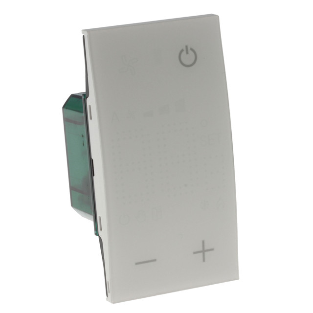 BTicino Flush mounted thermostat with backlit display for the management of different types of systems. — KW4691
