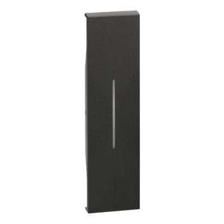 BTicino Lightable cover for Living Now switch, 2-way switch and Pushbutton - 1 module - Black — KG01