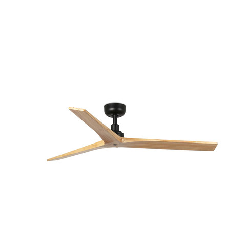 Faro Barcelona KLIM M Ceiling fan black/pine — manufacturer representative image