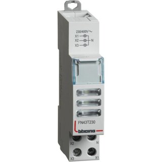 BTicino Pilot Light with 3 white LED 230-400Vac - 1 module — FN43T230