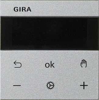 Gira System 3000 room temperature controller Display colour aluminium System 55 — 539326