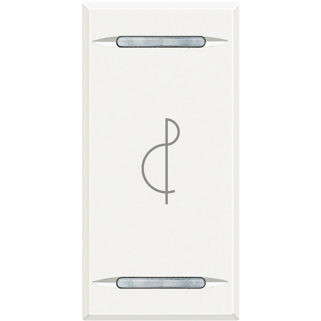 BTicino Key cover for 2 functions with illuminated lens - with screen printing symbol 'treble clef' — HD4911BE