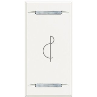 BTicino Key cover for 2 functions with illuminated lens - with screen printing symbol 'treble clef' — HD4911BE