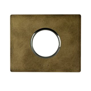 AVE NEW STYLE S44 ALUMINUM PLATE, ANTIQUE BRONZE COLOUR – 1 SCHUKO SOCKET – 3 MOD. — 44PAQ90BAN