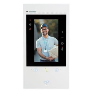 BTicino Classe 300EOS connected 2-wires / Wi-Fi white video internal unit with integrated Alexa voice assistant — 344842