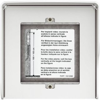 BTicino Wall-mounting box 1 module with integrated rainshield - Allwhite — 350612