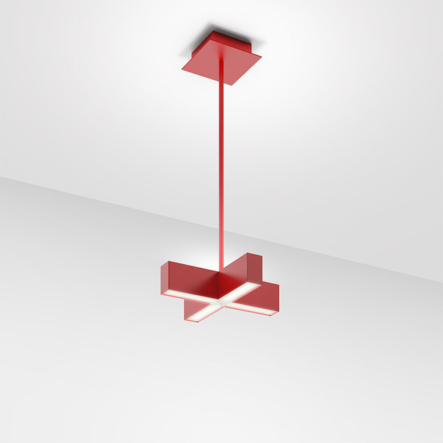 Artemide Tetras - Small - Diffused Emission - 3000K - Red — manufacturer representative image