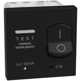 BTicino Automatic earth-leakage circuit breakers. - In 16 A - IΔn 10 mA — JB4305A16