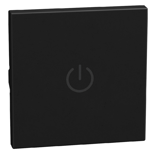 BTicino lightable key cover with boyler symbol, 2 modules dark, axial — YD4916SM2