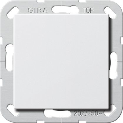 Gira British Standard rocker switch (BS EN 60669-1) 20 AX 250 V~ with rocker pure white glossy Circuit breaker, 2-pole — 283603