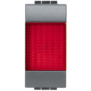 BTicino Lamp carrier with red Light. To complete with red LED (LN4742V27CM) — L4371R