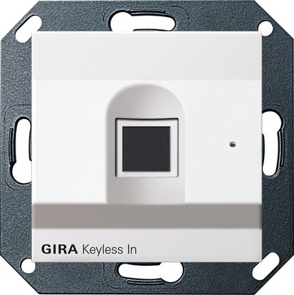 Gira Keyless In Fingerprint reader pure white glossy System 55 — 261703
