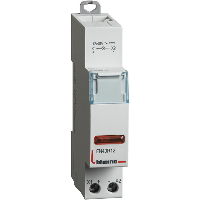BTicino Pilot Light with red LED 12Vac - 1 module — FN40R12