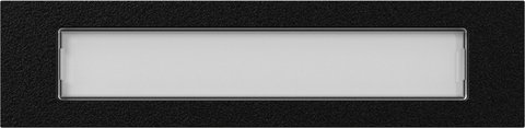 Gira System 106 call button w. inscription space black matt — 5547925