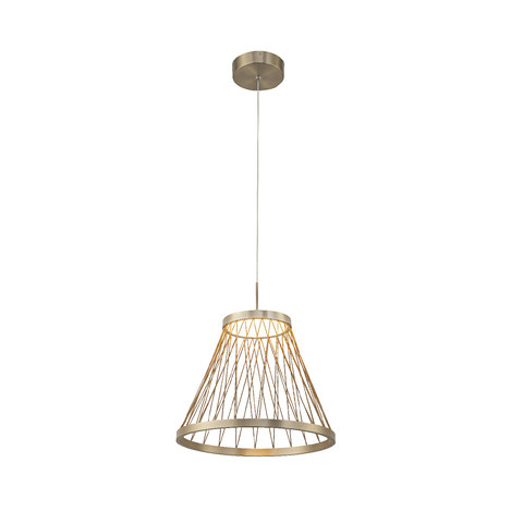 ACA Lighting VENTI-PENDANT LAMP BRUSHED GREY/LIGHT CHAMPANE ALUMINIUM LED SMD 20W CCT SWITCH 1260LM IP20 Φ400x1500mm — manufacturer representative image