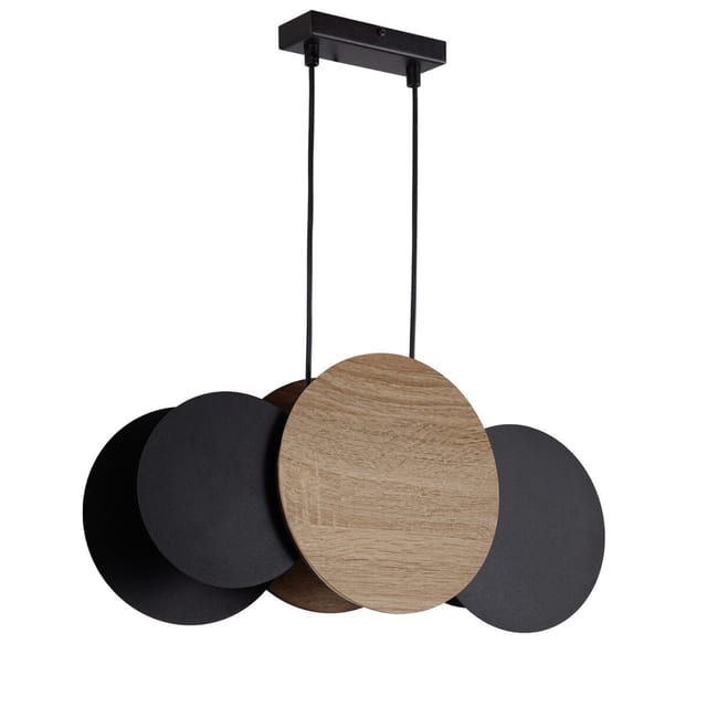 Sigma Pendant lamp TOLA 3 black/dąb LHDF 41093