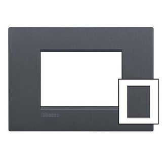 BTicino Cover plate AIR 3+3 modules - anthracite — LNC4826AR