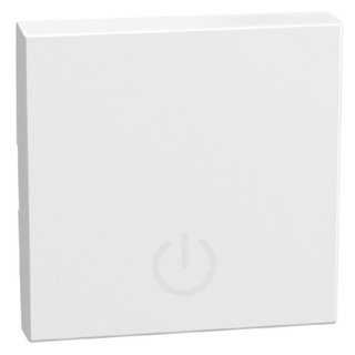 BTicino lightable key cover with boyler symbol, 2 modules white, rocker — YW4915SM2