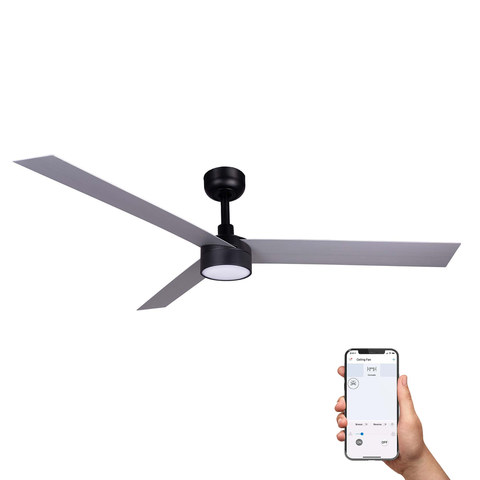 Faro Barcelona CRUISER XL LED Ceiling fan black/aluminium 20W SWT TUYA — manufacturer representative image