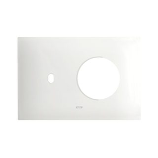 AVE NEW STYLE S44 SMART METAL PLATE, MATT WHITE COLOUR – 1 SCHUKO + 1 CONTROL – 4 MOD. — 44PSMN9002BO