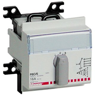 BTicino Changeover switch 1 pole - 4 positions + zero central — F6C/5