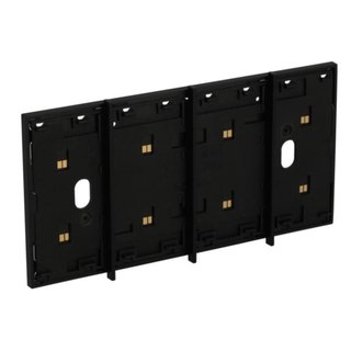 BTicino Electrified framefor the installation of up to 4 digital controls. Black. — KG8104
